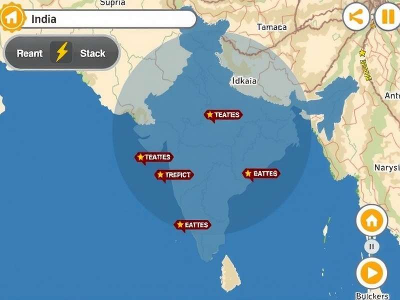 India map highlighting Extreme Spin Hero download hotspots